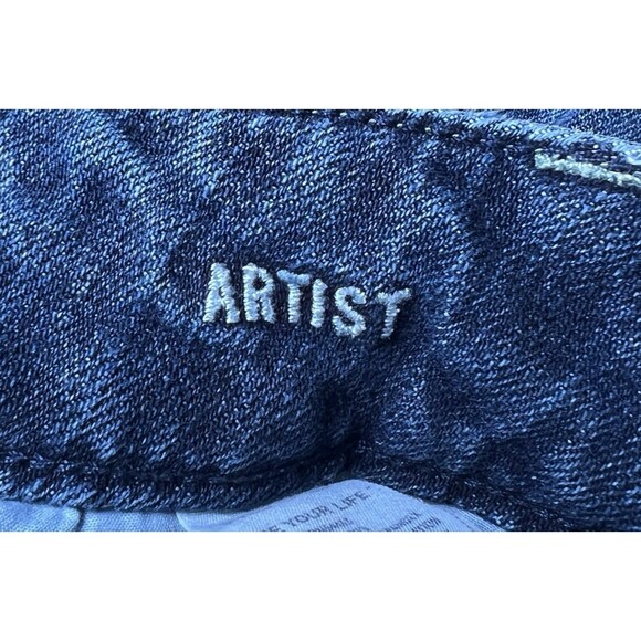 American Eagle Artist Blue Jeans Womens Size 8 Denim Flare Leg Distressed Preppy - Picture 5 of 16